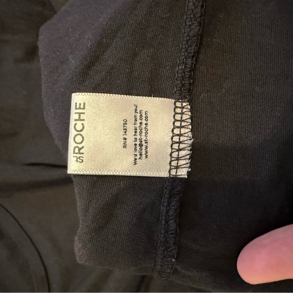 St. Roche echo padded shoulder tee black small cotton - Picture 5 of 8